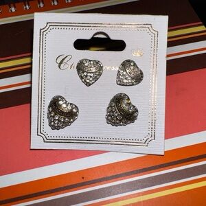 Juicy Couture Silver Heart Earrings